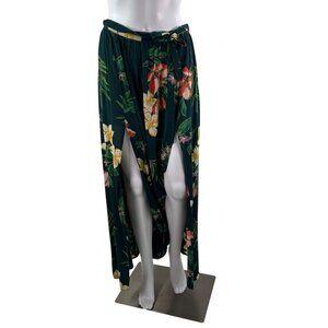 Anthropologie Patrons Of Peace Floral S Flowy Maxi Skirt Green Resort Bloomcore